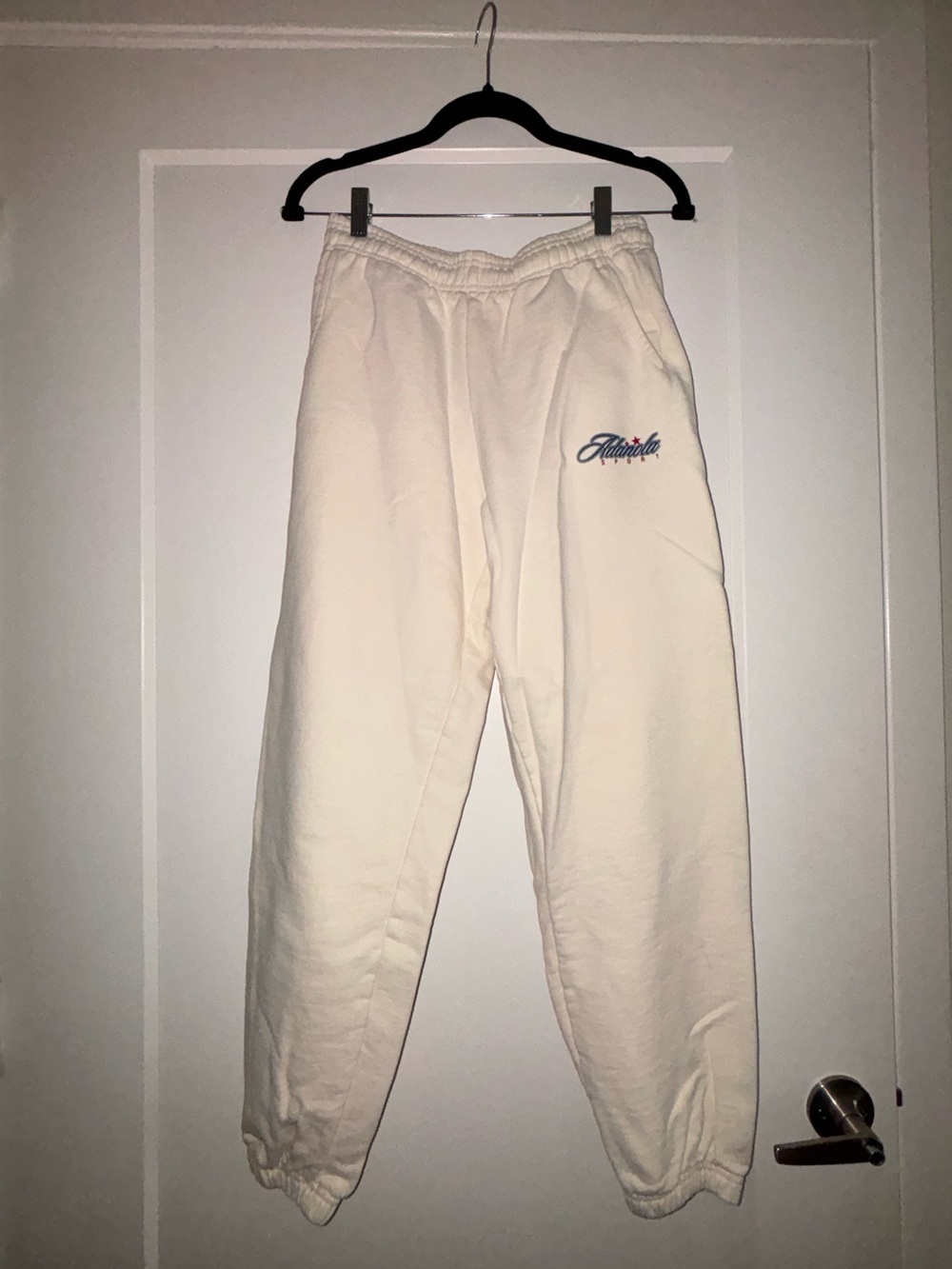 Adanola Varsity Collegiate Sweatpants - Marshmallow White